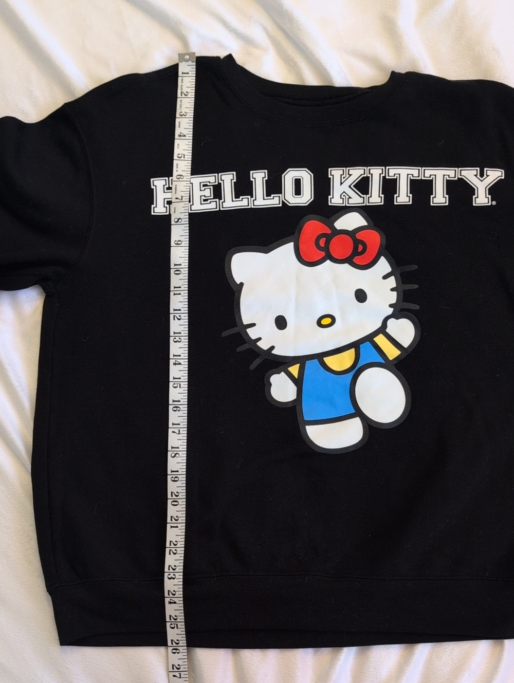 Hello Kitty By Sanrio Black Sweatshirt with Red Bow and Blue Outfit - Picture 5 of 6